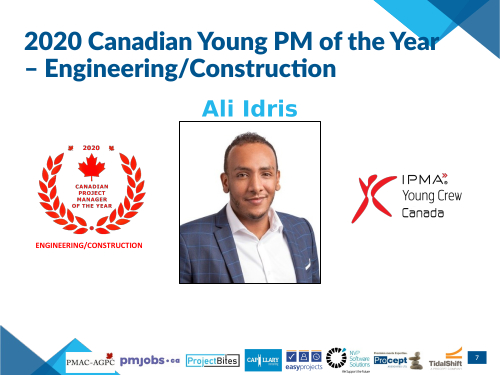 2020 Canadian Young PM of the Year - Engineering/Construction (Ali Idris)